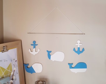 Wall decor - whale Mobile