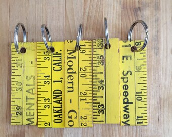 Yellow Yardstick Key RIng