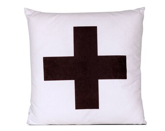 Decorative pillow Cross white