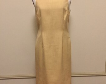 Vintage Oleg Cassini Canary Yellow Shift Dress - Jackie O