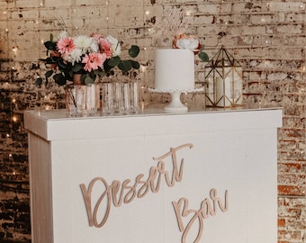 24" Laser Cut Wood Sign//Dessert Bar/Wedding/Birthday/Back Drop
