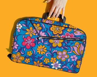 1960s Flower Power Mini Suitcase