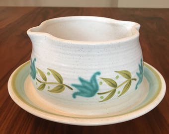 Vintage FRANCISCAN EARTHENWARE Tulip Time Gravy Boat/Bowl 1960's