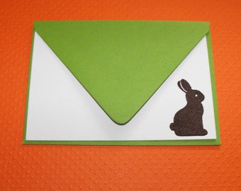 Chocolate bunny Easter noteset