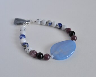 Worry Bracelet, Worry Stone, Worry Stone Bracelet, Anxiety Bracelet, Panic Attack Bracelet, Intention Bracelet, Gemstone Bracelet