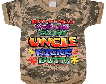 Army baby gift from uncle army brat tee shirt