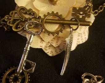 Charm Key Steampunk Necklace