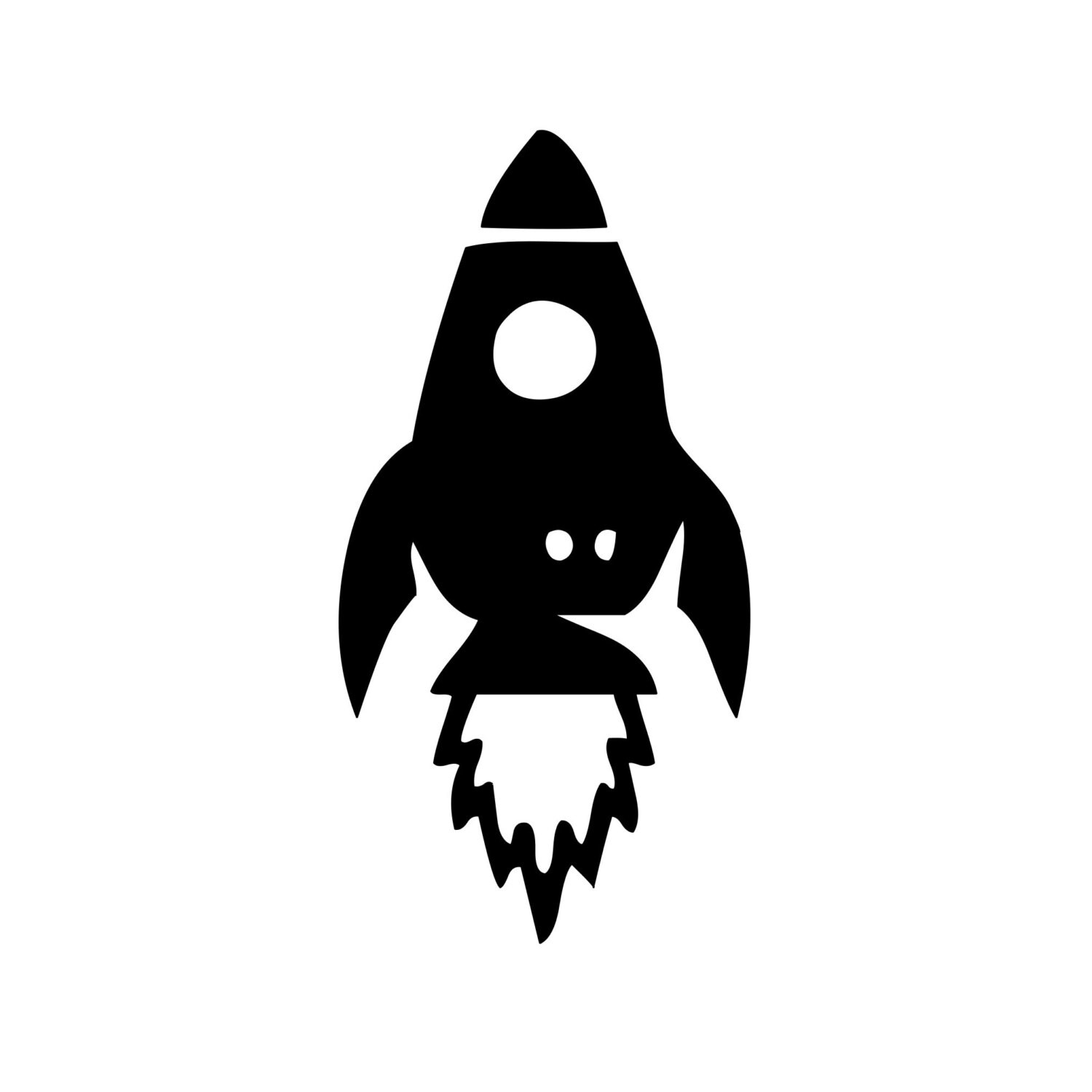 Rocket Spaceship Vinyl Decal Sticker 11.5 x 6