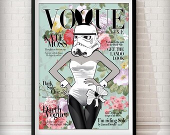 Vogue cover - stormtrooper kate moss vintage art print