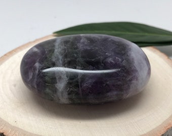 Large Fluorite Palm Stone | Happy Stone #1669