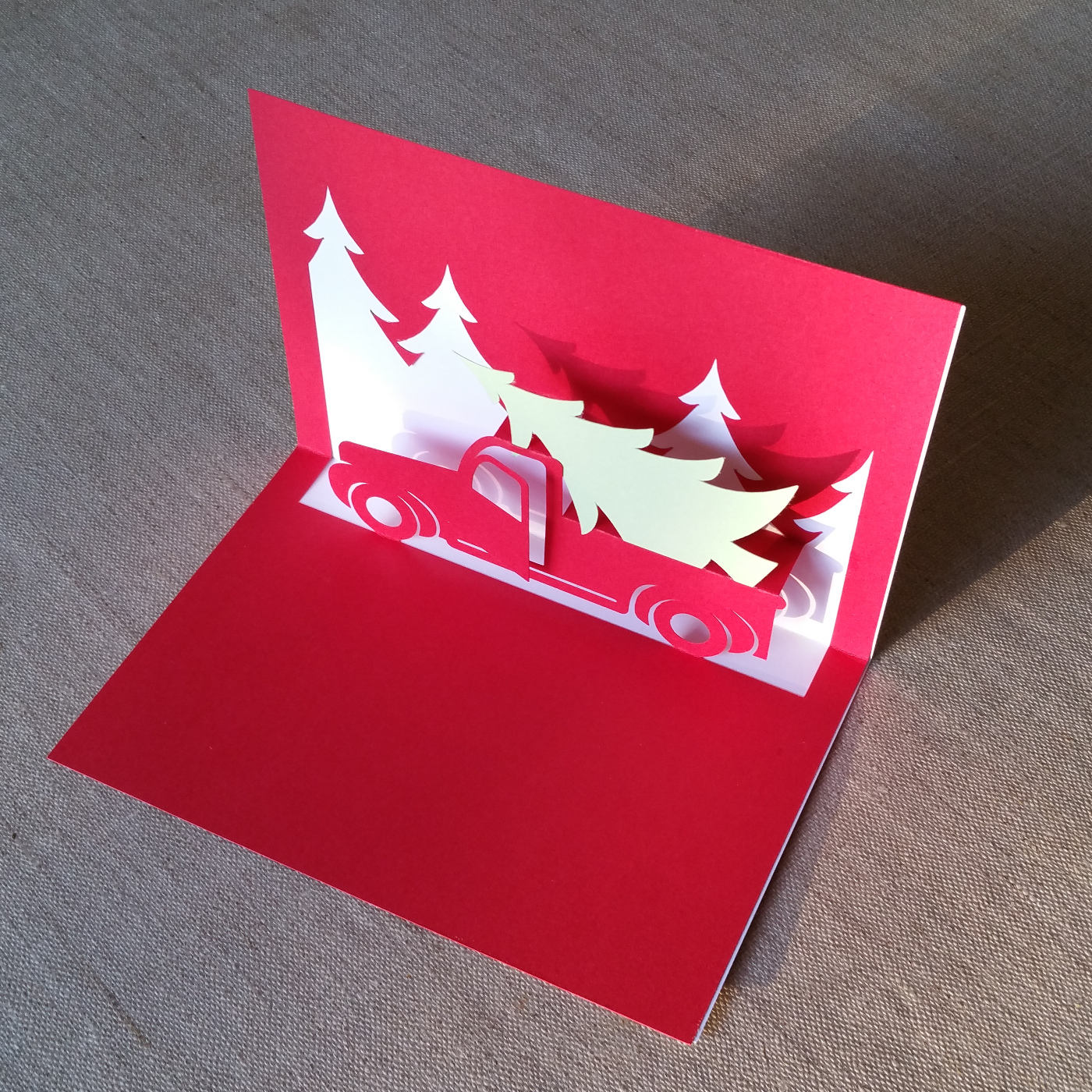 Download Christmas Truck Popup Card Template SVG & PDF for Cricut ...