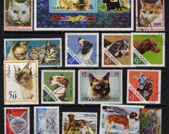 Lot Dog Stamps, Cat Stamps, Cat Postage Stamps, Dog Postage Stamps, Cats Postage Stamps, Stamps, Dog Stamps