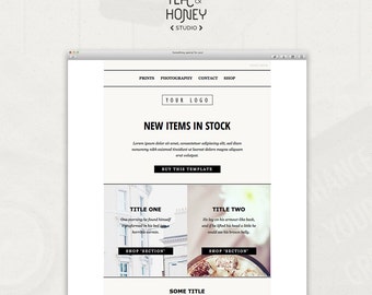 Mailchimp Email Template, Sales Responsive HTML email, Modern Photography Email Template, Newsletter Template, Unique template design
