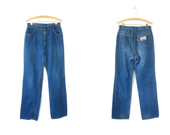 1970s Levi's Jeans Boho Hippie Vintage PlowBoy Farmers Mechanics & Miners Jeans Long Thin Denim Pants Hipster size 30 x 33