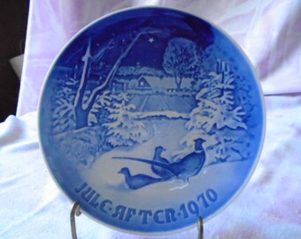 Bing and Grondahl Christmas Plate, 1970, Copenhagen Porcelain, Made in Denmark, 1970, #8000/9070