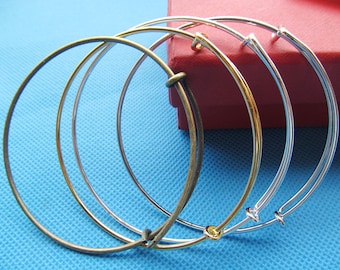 Fashion High Quality Expandable Bangle Alloy Wire Bracelet,Adjustable,DIY Accessory Jewellery Making,For Beading and Charm