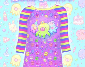 Purple "OctoParty" Raglan Shirt