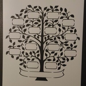 Family tree stencil | Etsy