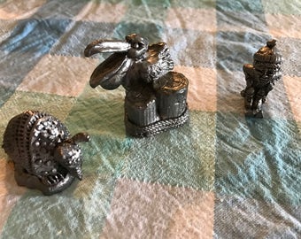 Set of 3 Pewter Figurines