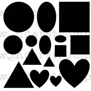 Basic Shapes Journaling Blocks Stencil for Art Journaling