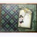 St. Patrick's Day Card - St Patrick's Day Handmade Greeting Card - Vintage Style St Patrick's - Irish Green Tartan Card