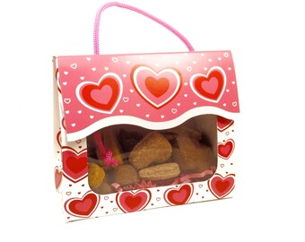 Valentine's Day Dog Treats - Valentine's Day Gift Tote Gift Box- - Gourmet Dog Treats Vegetarian All Natural - Shorty's Gourmet Treats