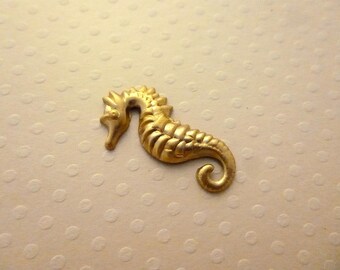 Seahorse print Golden 27 x 14 mm