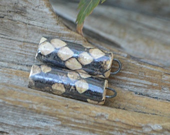 Snakeskin- Handmade Porcelain Pillars
