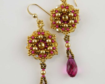 Beading Tutorial - La Petite Fleur Earrings
