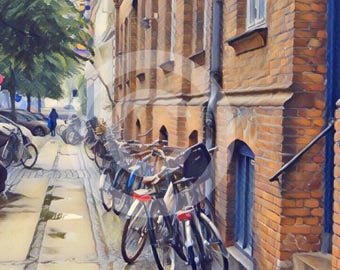 Original Photography of Bicycles in Copenhagen, Denmark