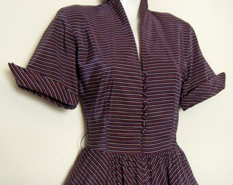 New Look 1950s TAFETTA PARTY DRESS full skirt hostess dress, size s