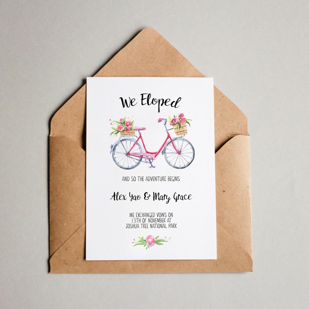elopement announcement cards wedding announcement cards wedding announcement cards