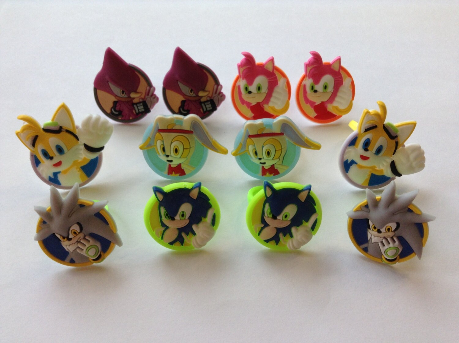 Sonic the Hedgehog Rings Party Favors Cupcake Toppers 12