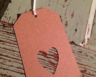 Gift Tags with heart- 12 pack