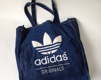 Vintage Adidas bag, Tote bag, Sports bag, cotton bag, Vintage bag, beach bag, holidays bag, shopping bag, shoulder bag
