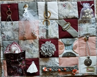 Classy Lady Loves Bling Fidget Blanket - Fidget Quilt for Dementia, Alzheimers, Stroke and Nursing Home patients