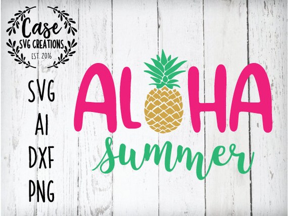 Download Aloha Summer SVG Cutting File Ai Png and Dxf Instant