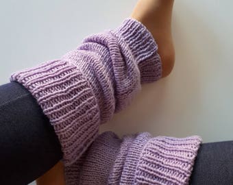 80s style purple wool legwarmers, inspired by vintage 80s pattern