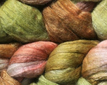 Yak Silk Merino Spinning Fiber - 'Velvet Grass'