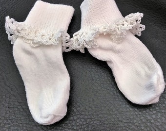 Crochet Edge Bobbie Sock
