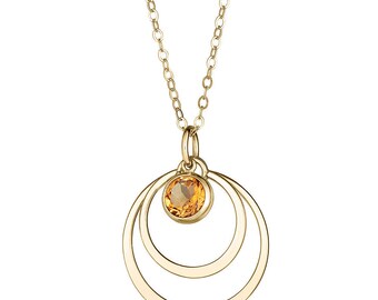 Natural Citrine Necklace Gold, Genuine Citrine Necklace, November Birthstone Necklace, Citrine Birthstone Jewelry, Mothers Day Gift for Her