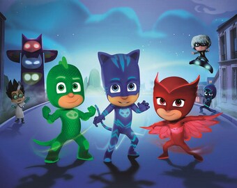 PJ Masks Edible Party Cake Image Topper Frosting Icing Sheet