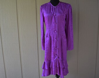 Flora Kung 1980's silk dress