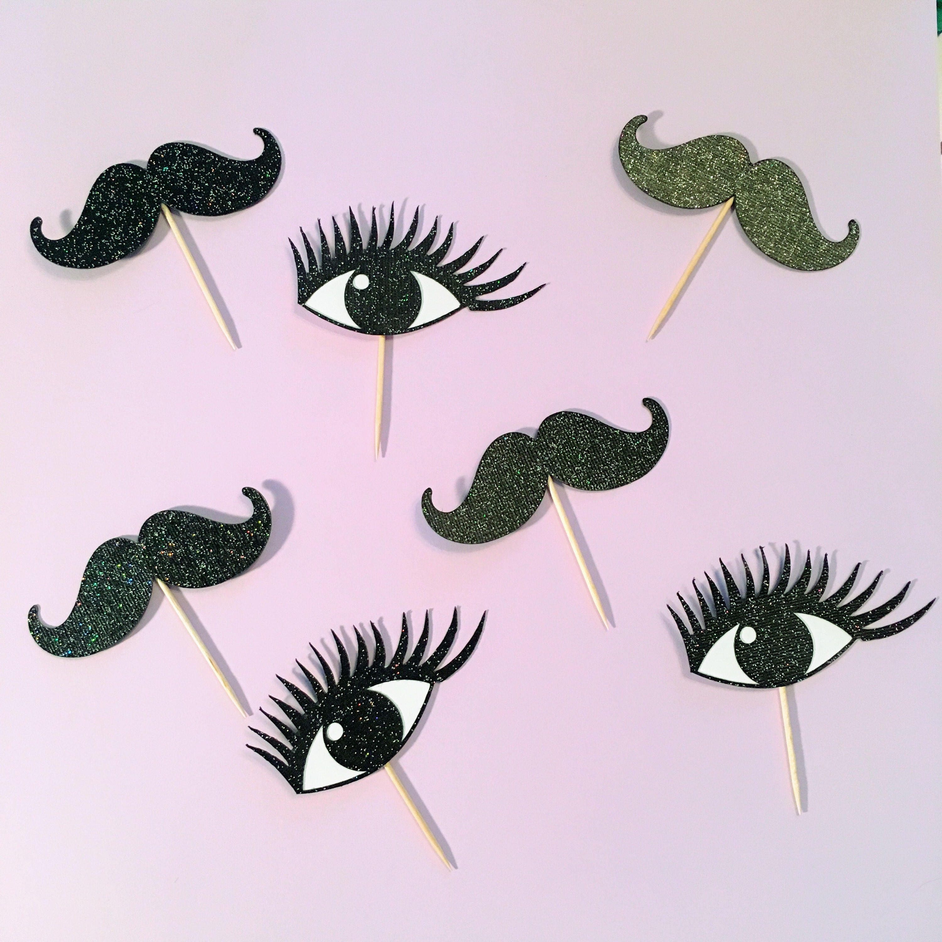 stashes or Lashes statshes or lashes cupcake toppers stashed