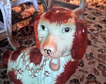 Staffordshire or Style Spaniel Dog Figurine Home Decor