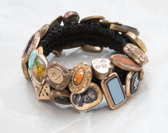 Vintage Button Bracelet