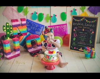 15.00 each Piñata Letters - to spell any name Fiesta decoration - Photo Prop - Table Decoration not a hit piñata