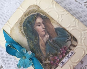 Virgin Mary Pocket Journal, Devotional Journal, Catholic Prayer Book, Mothers Day Gift, Blessed Mother Gift, Mary Gift, Catholic Gift