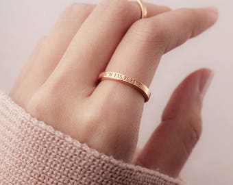 Custom coordinates ring - Coordinate jewelry - Longitude latitude gift - Graduation gift - Lat long jewelry - Gold ring with coordinates