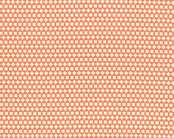 1/2 yard Lecien Japan Minny Muu Fall 2015 Collection - Orange Flower 40590L-40